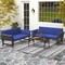 Outdoor Convertible Sofa Daybed with Adjustable Armrests for Balcony